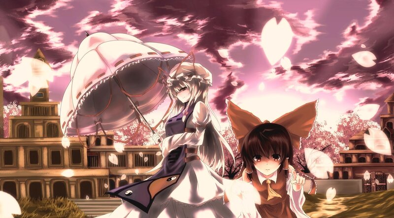 Two girls with an umbrella