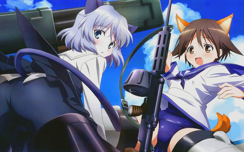 Two Girls with Animal Ears — Blue