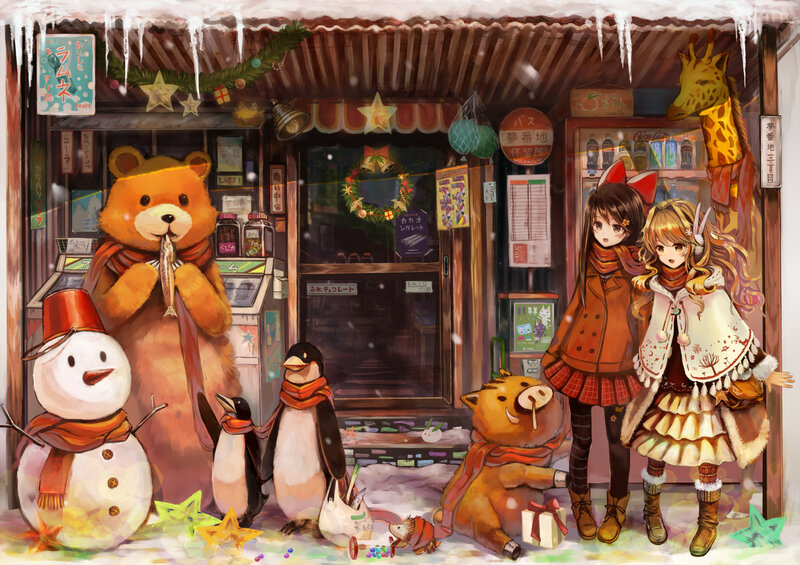 Two Girls with Animals