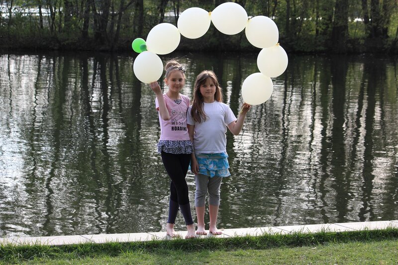 Two Girls with Balloons