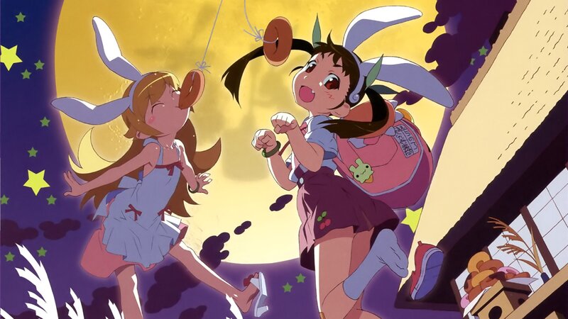 Two Girls with Bunny Ears — Yellow