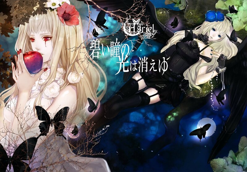 two girls with butterflies