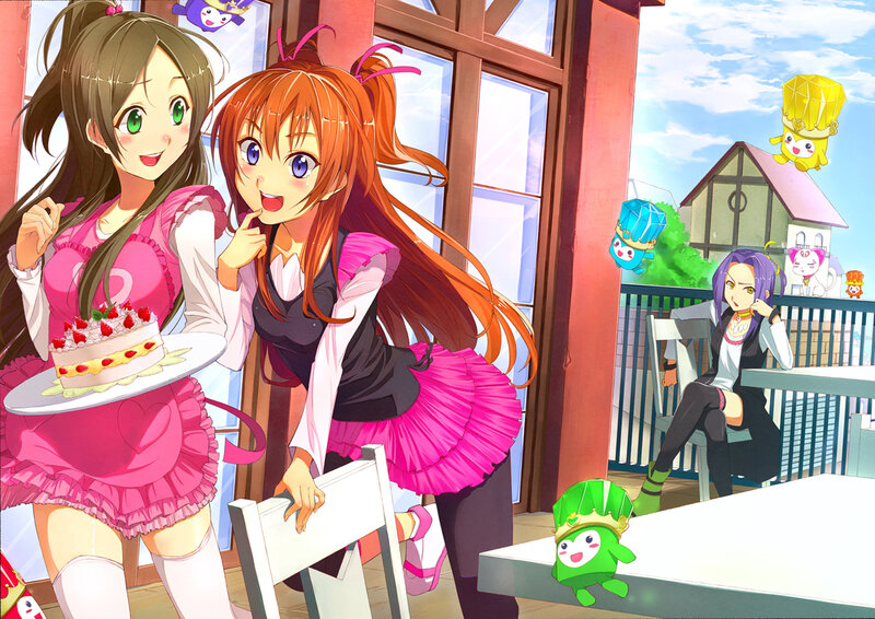 Two Girls with Cake — Pink