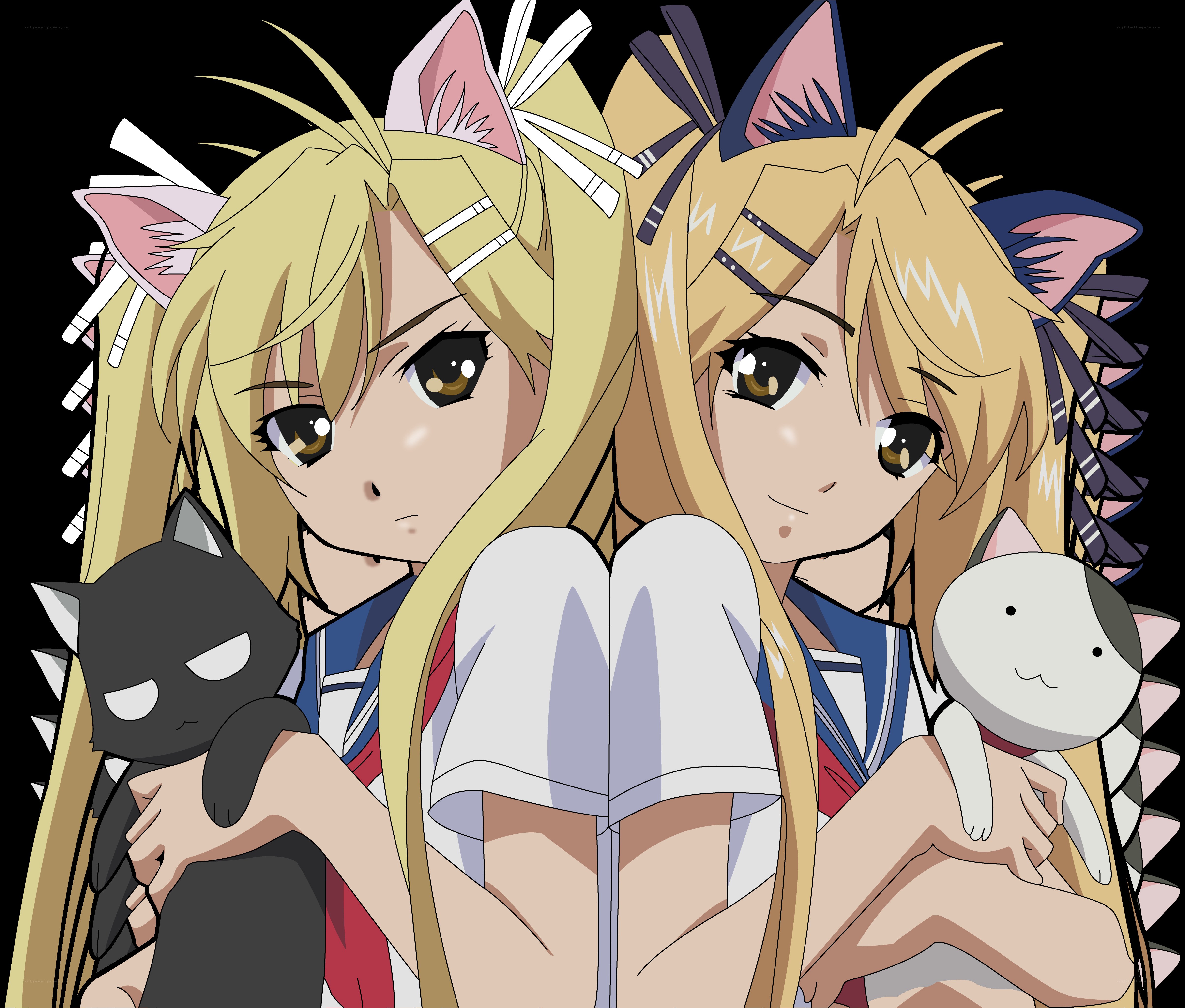 two girls with cat ears