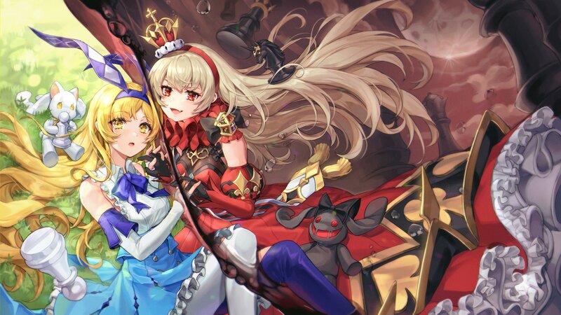 Two Girls with Chess Pieces