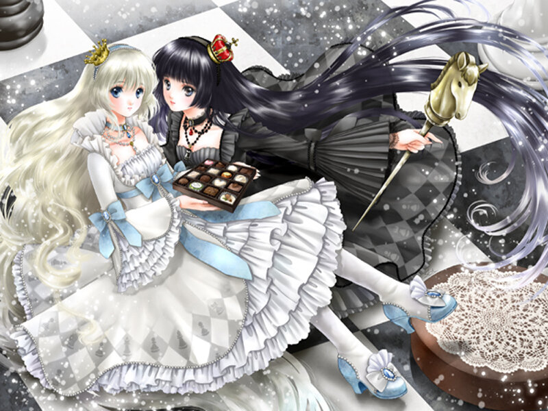 Two Girls with Chocolates