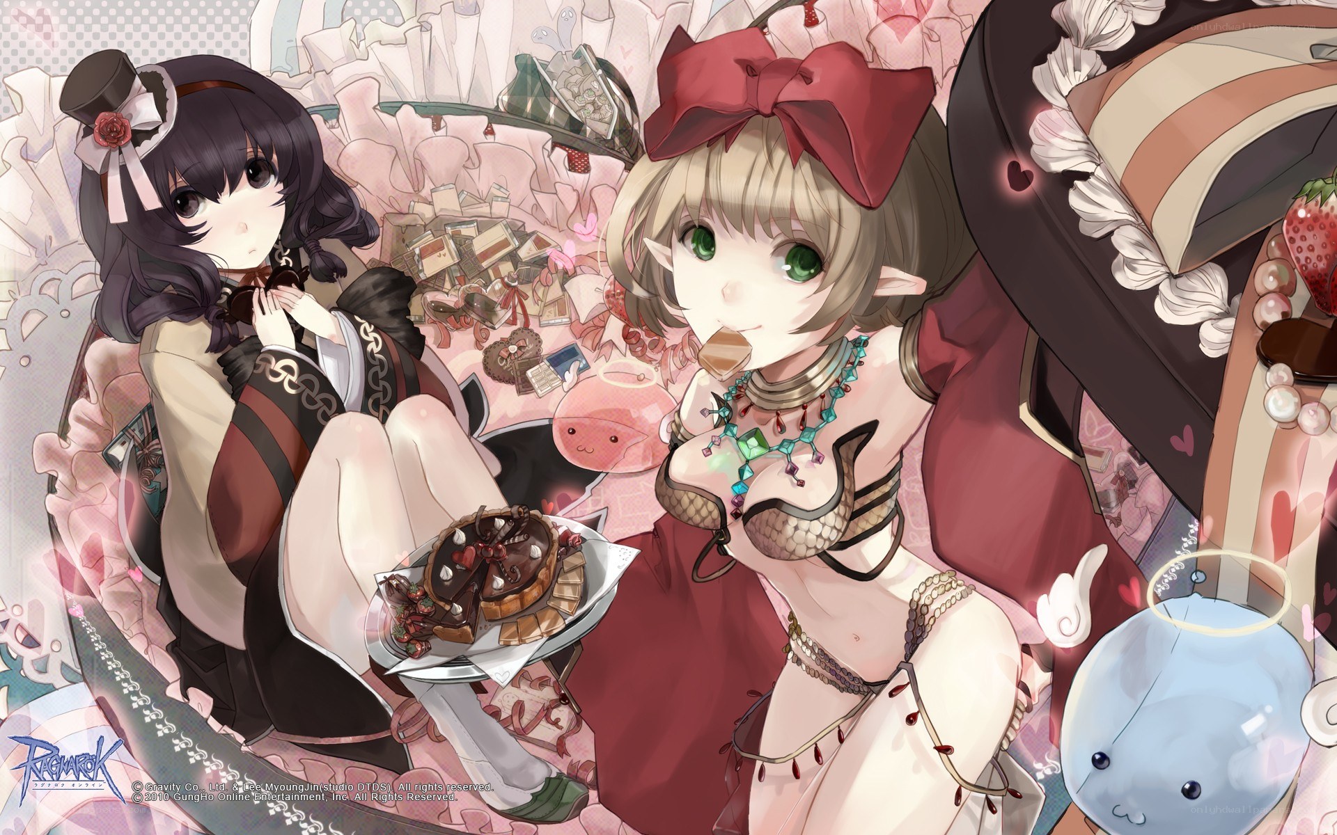 Two girls with desserts