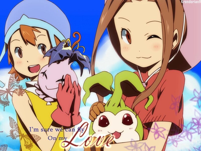 Two Girls with Digimon