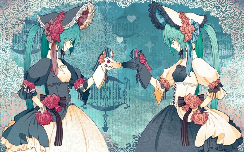 Two girls with dolls