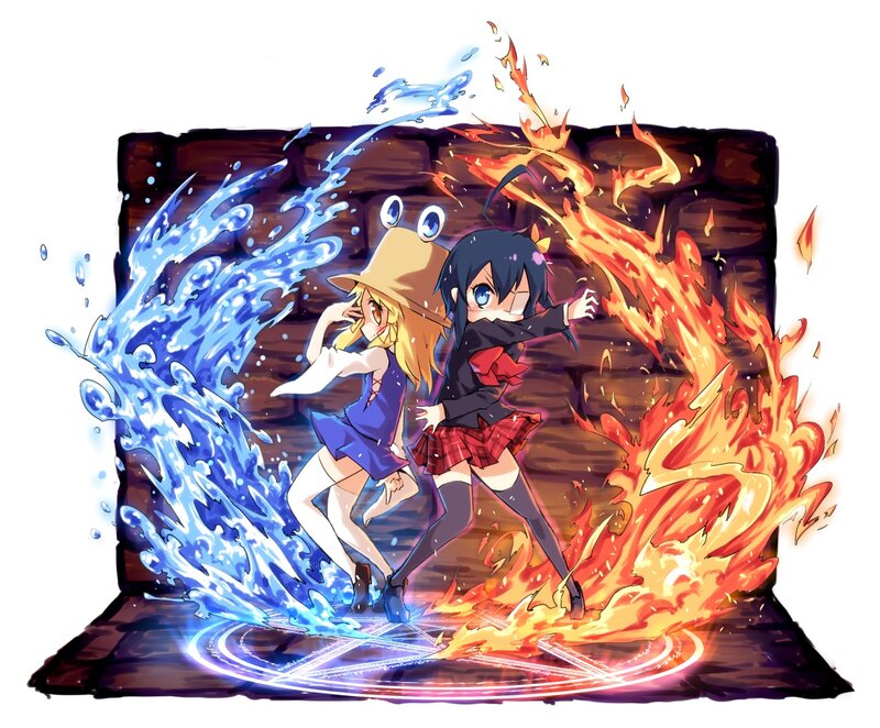 Two Girls with Elemental Powers