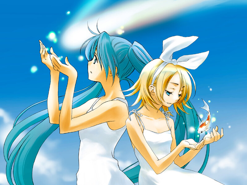 Two Girls with Fish
