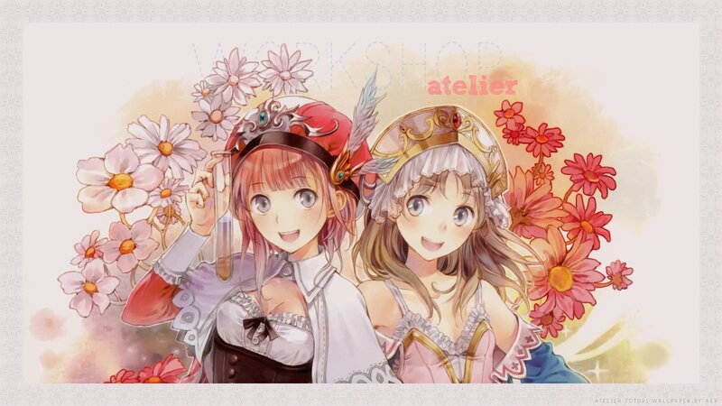 Two girls with flowers and lab gear