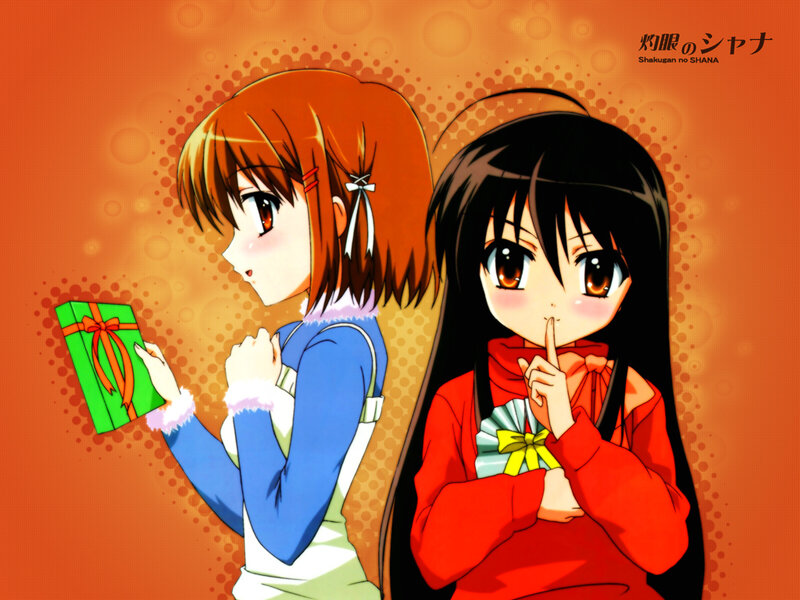 Two girls with gifts