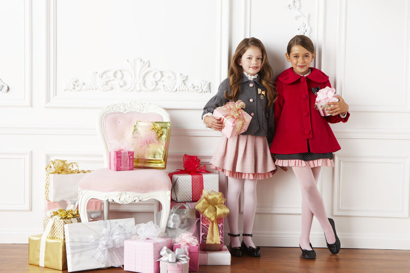 Two Girls with Gifts — White