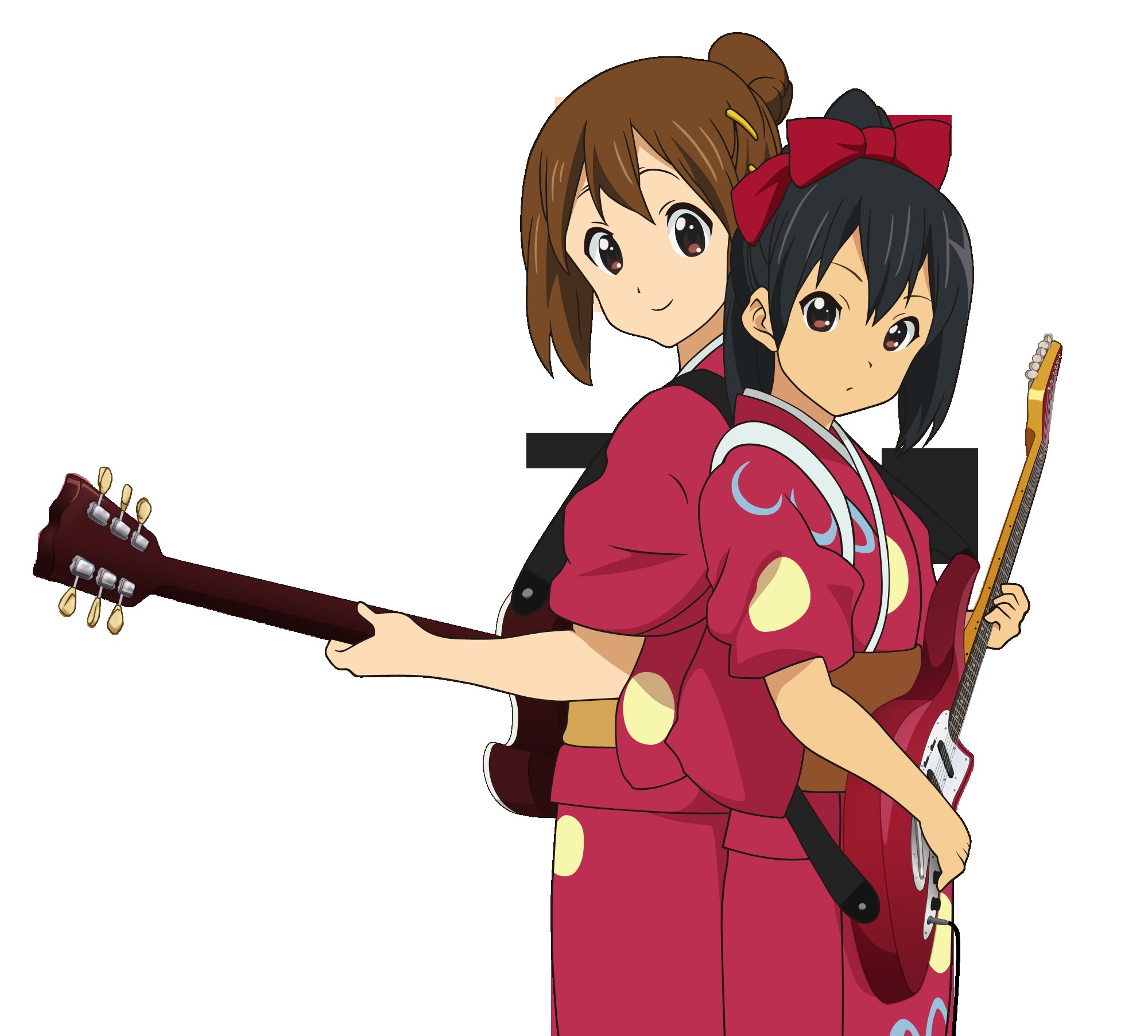 Two girls with guitars