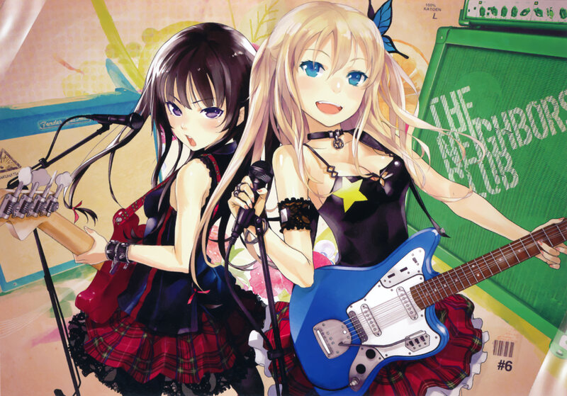 Two Girls with Guitars — Blue