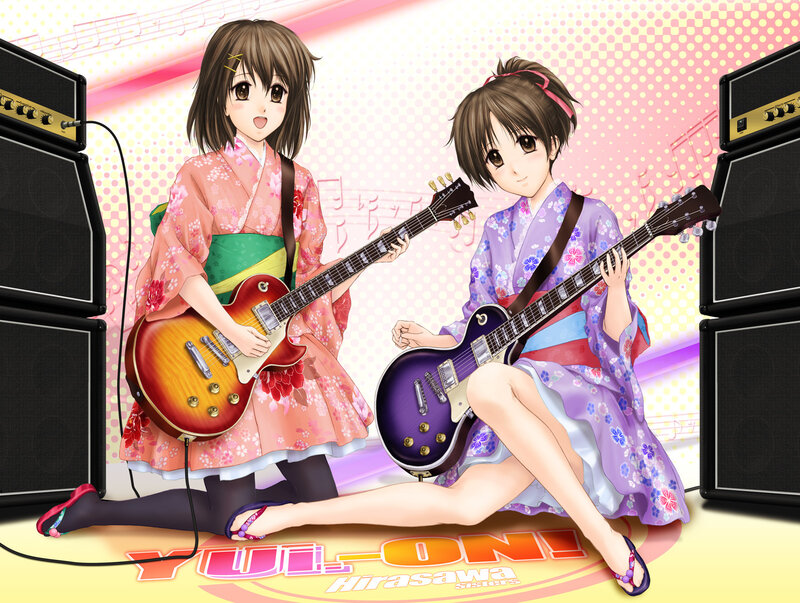 Two Girls with Guitars — Pink