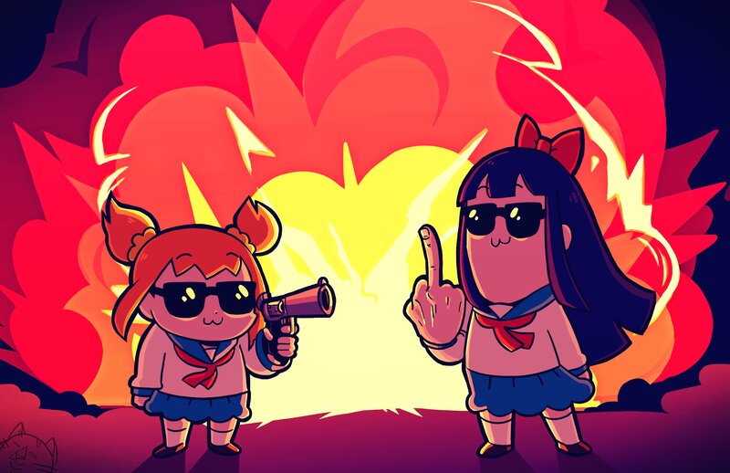 Two Girls with Guns — Red, Dramatic