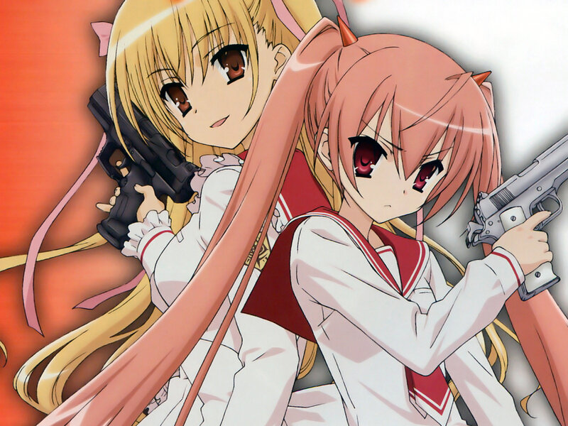 Two Girls with Guns — White