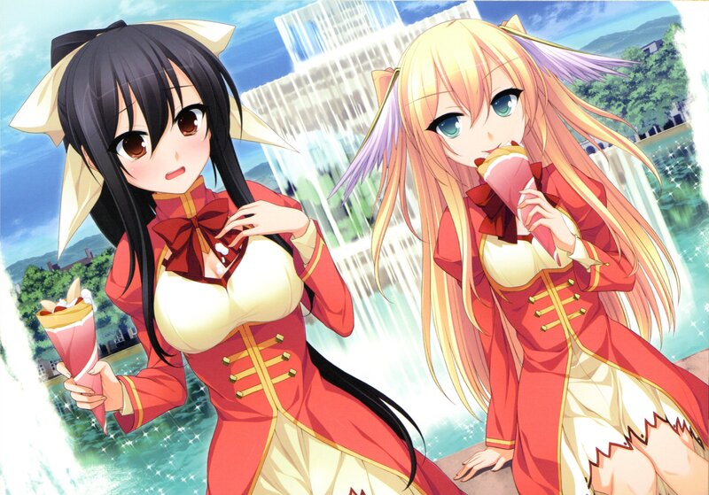 Two girls with ice cream