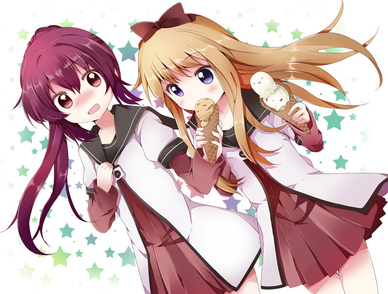Two girls with ice cream