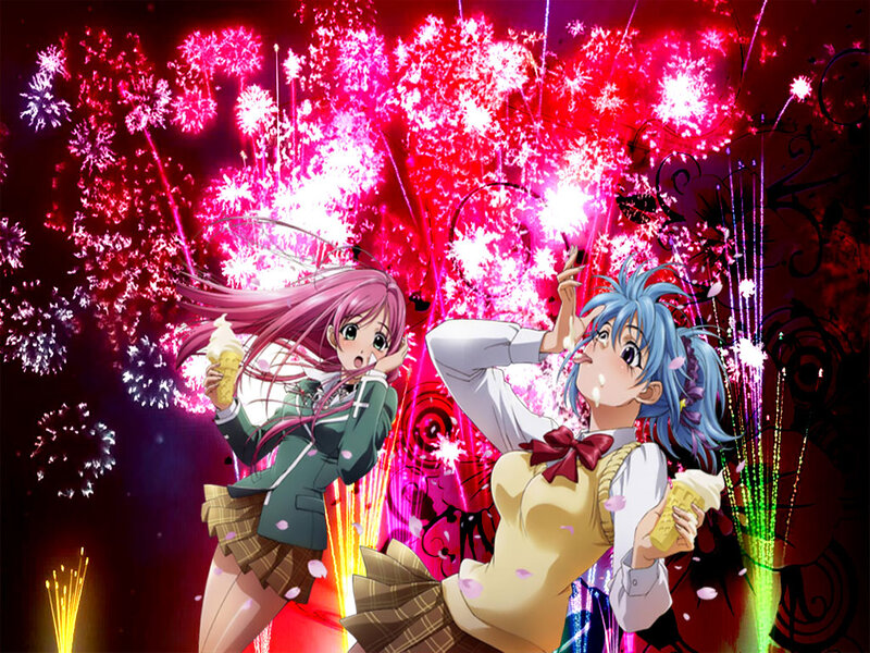 Two Girls with Ice Cream — Pink, Festive