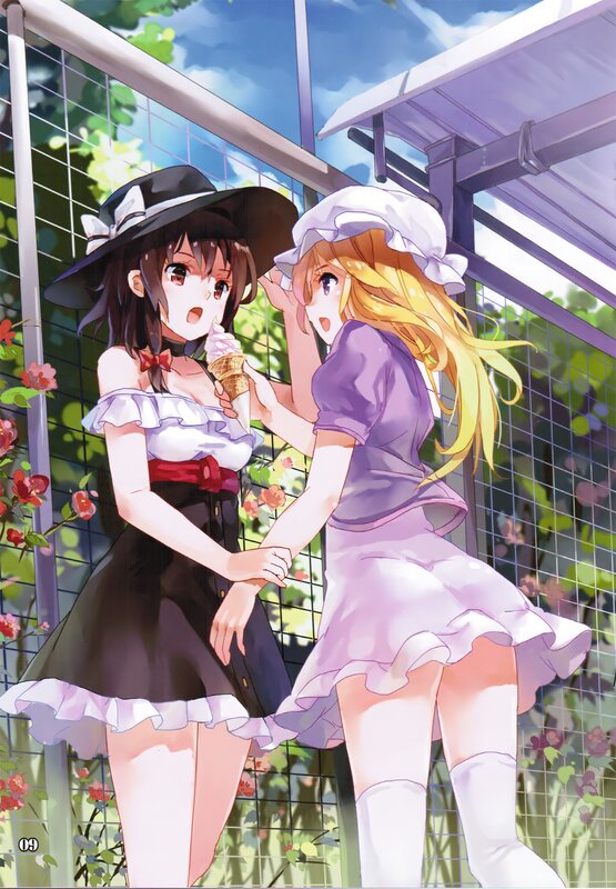 Two Girls with Ice Cream — Purple