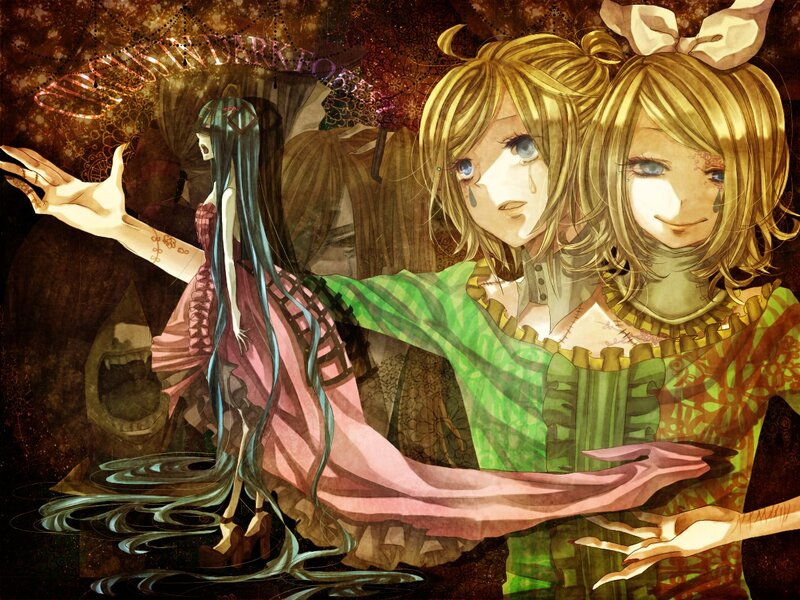 Two girls with long hair