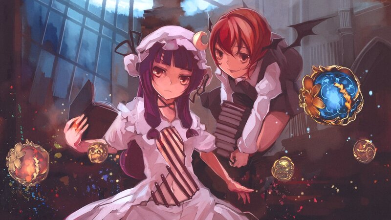 two girls with magical orbs