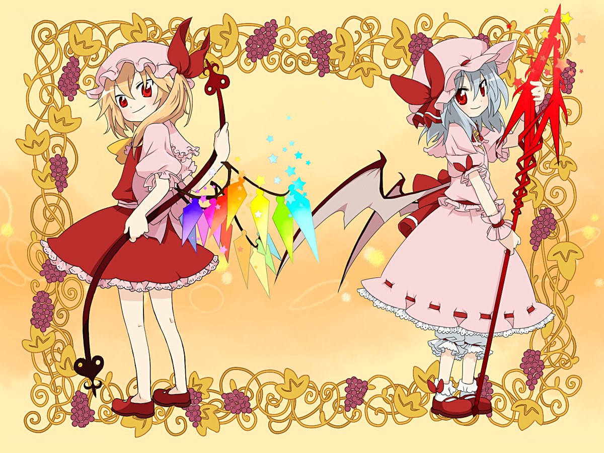 Two girls with magical staffs