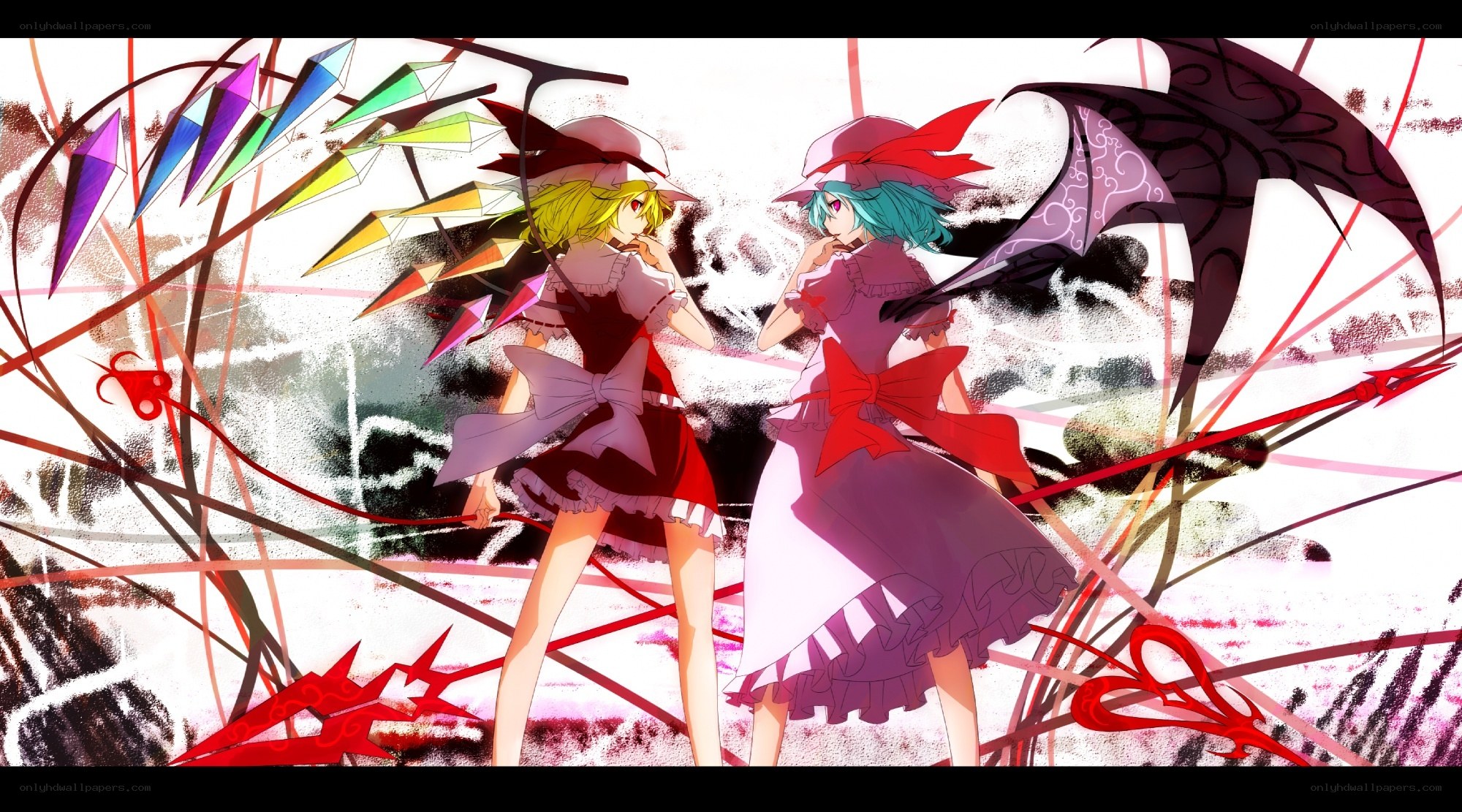 Two girls with magical weapons