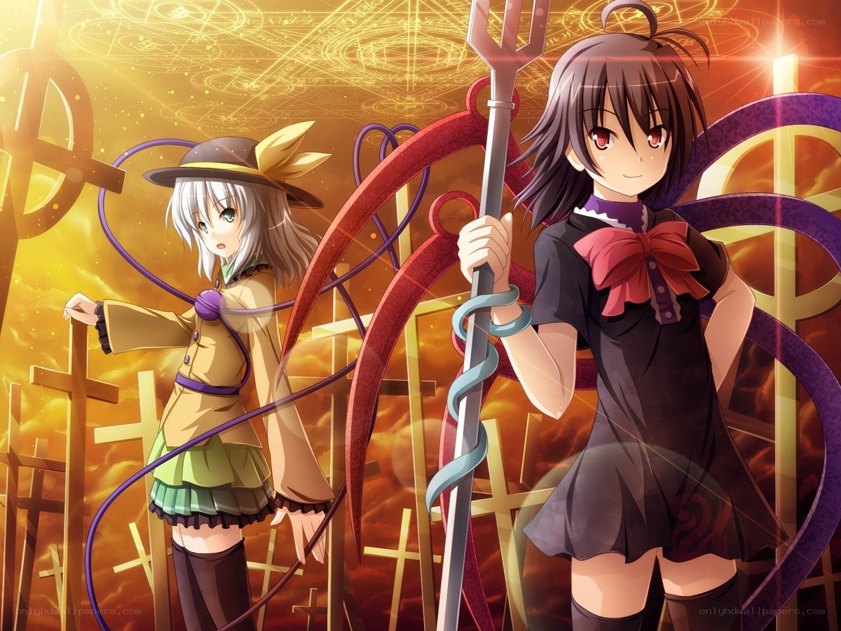 Two girls with magical weapons