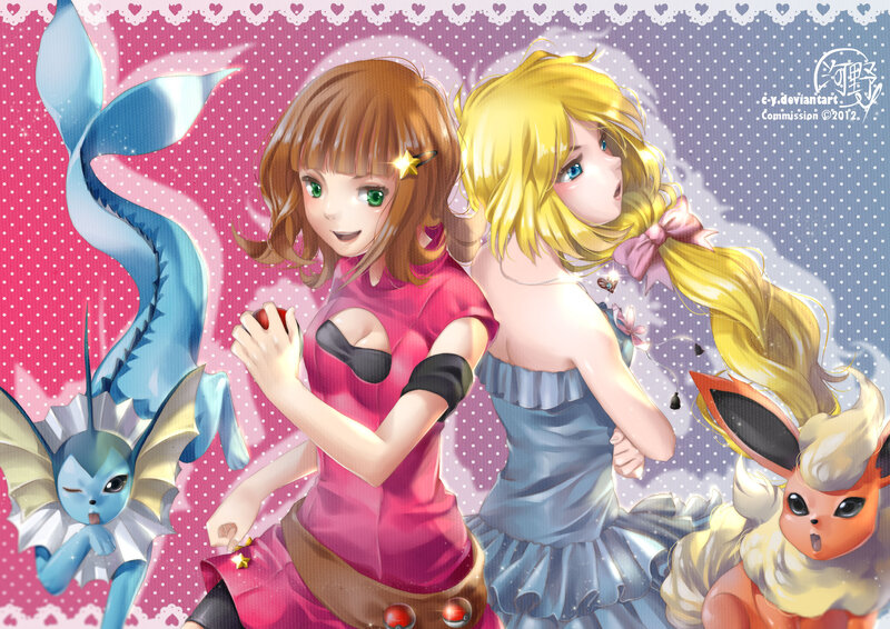 Two Girls with Pokémon — Pink