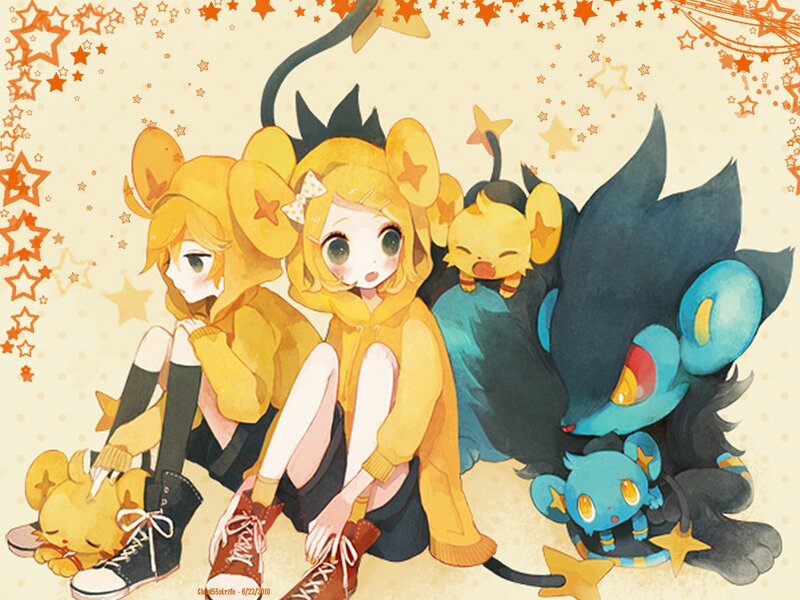 Two Girls with Pokémon — Yellow