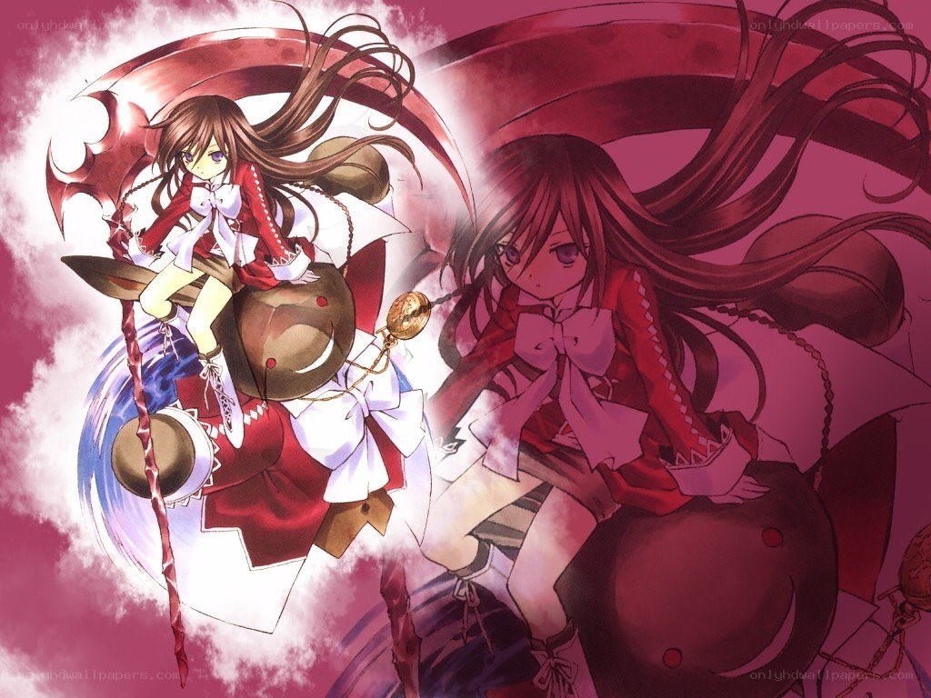 two girls with red weapons