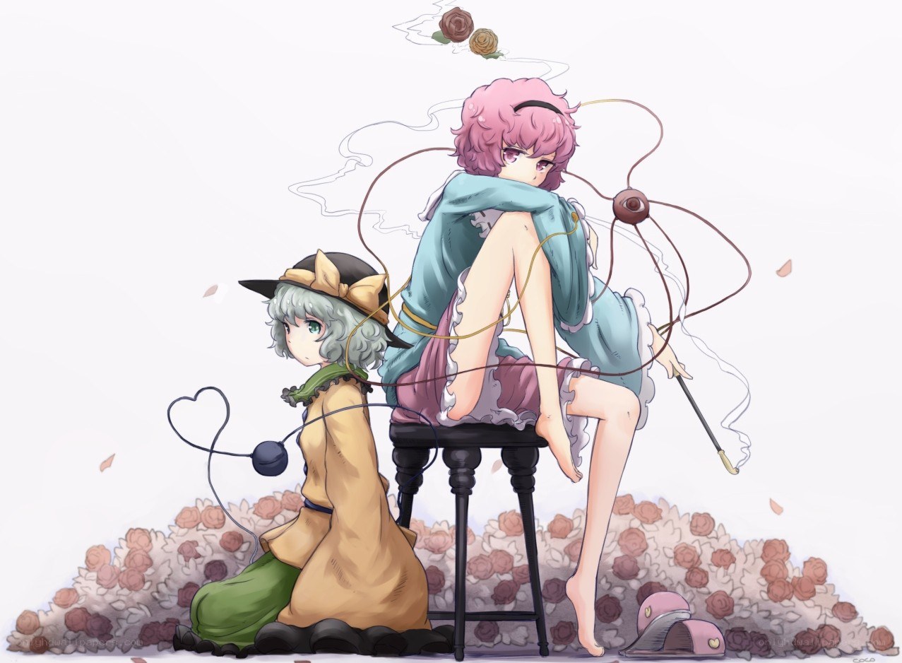 Two girls with roses