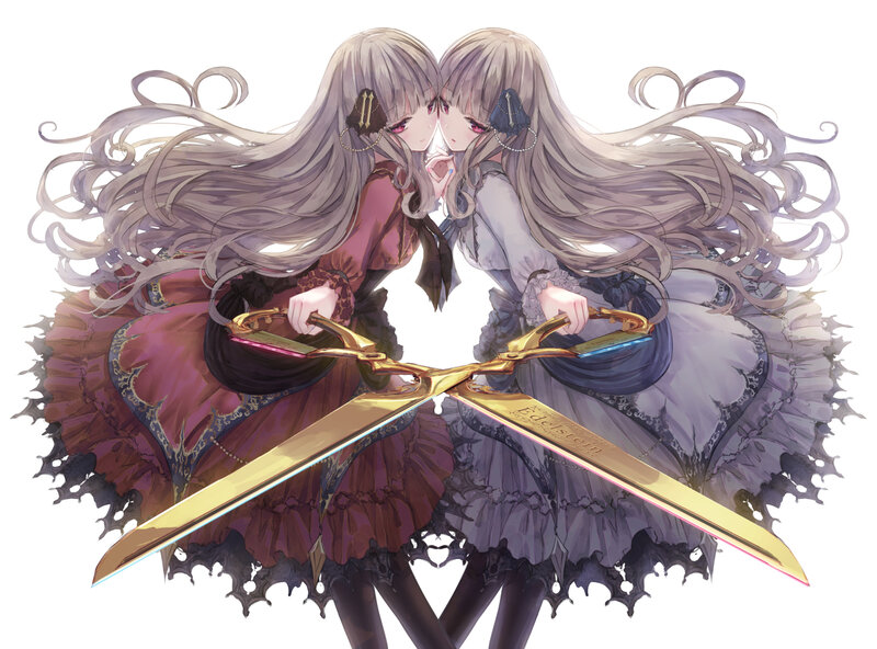 Two Girls with Scissors