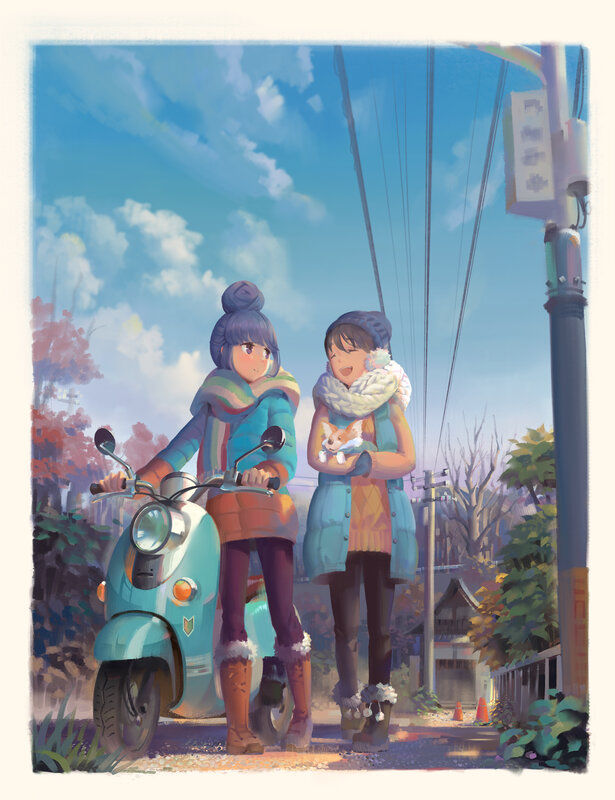 Two Girls with Scooter