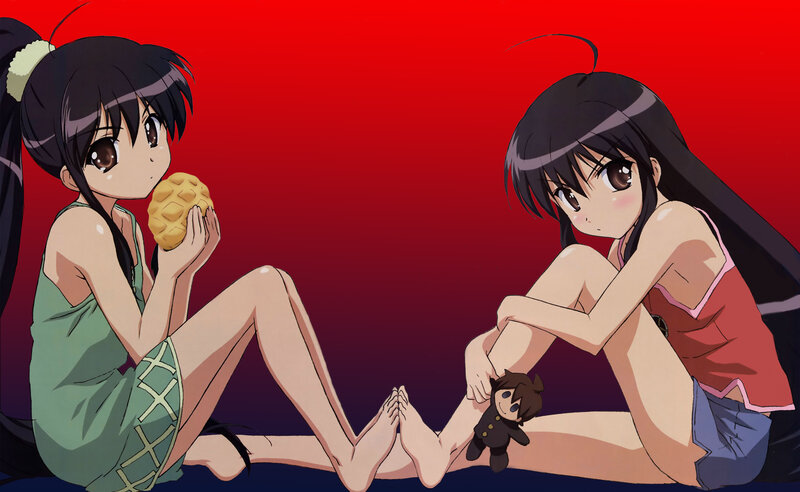 Two girls with snacks