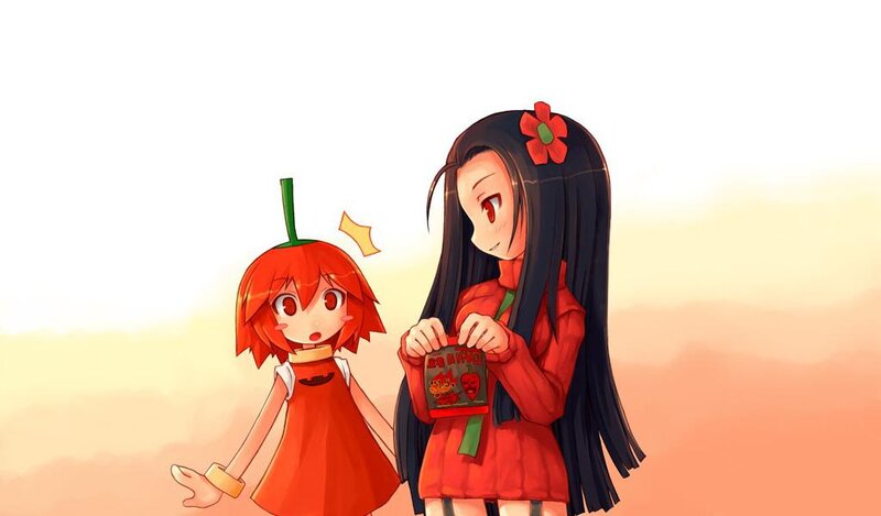 two girls with snacks