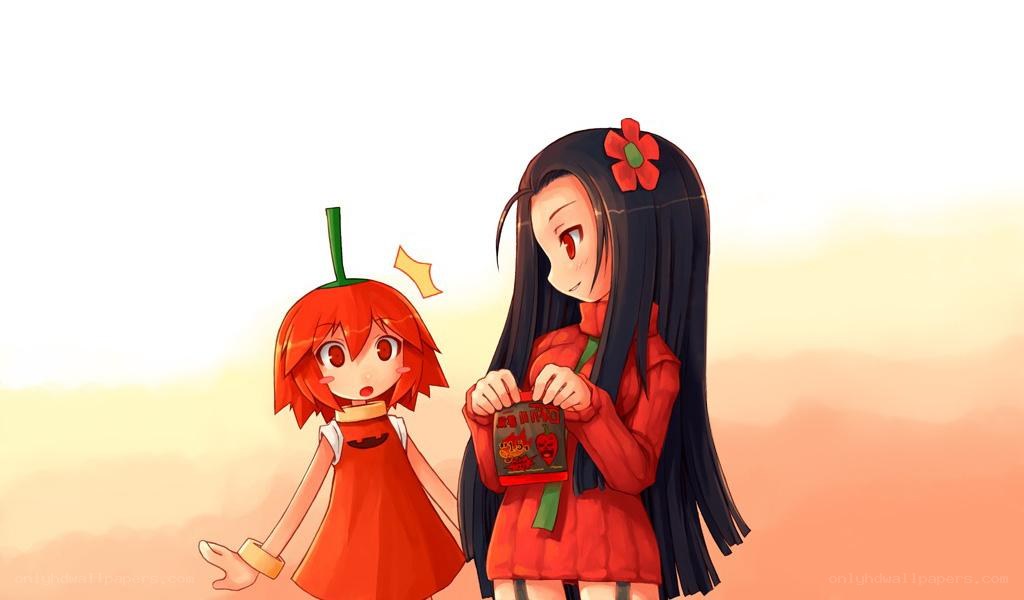 two girls with snacks