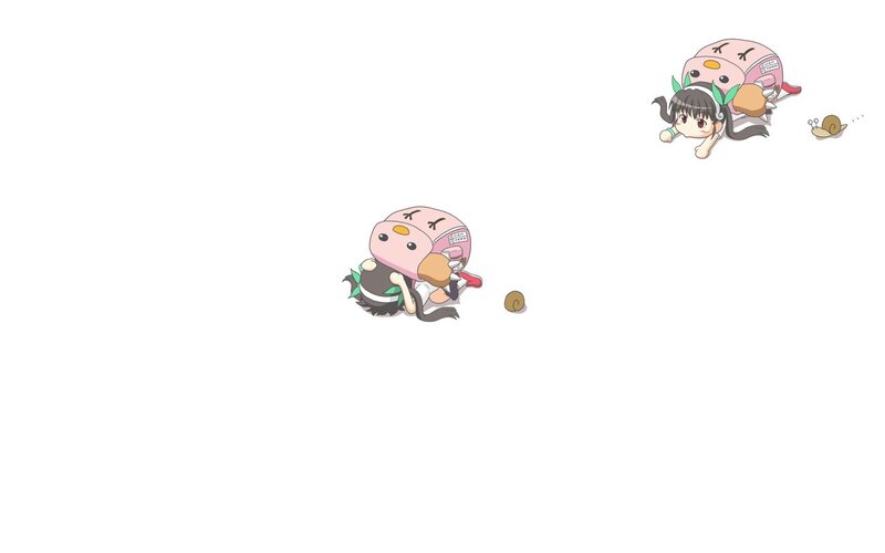two girls with snails