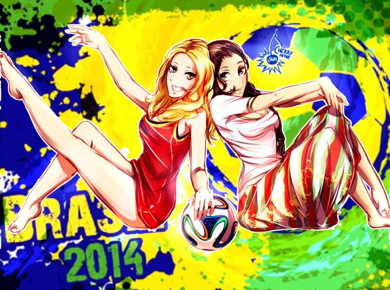 Two Girls with Soccer Ball