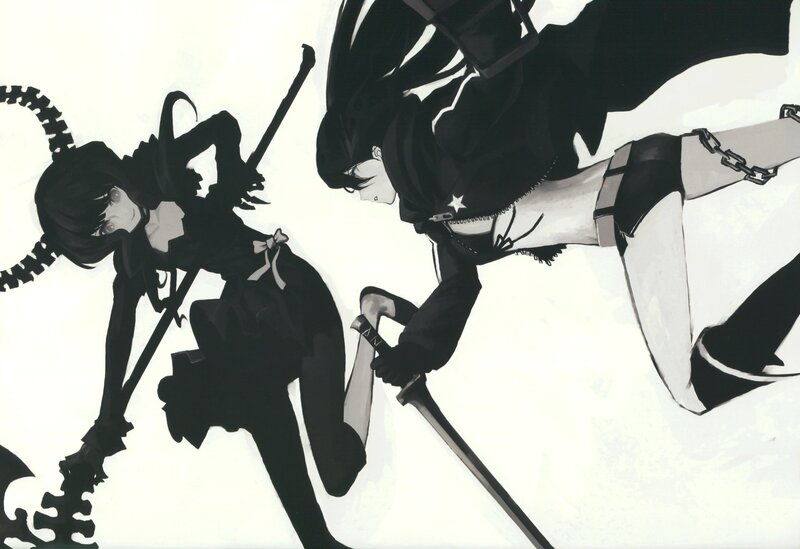 Two Girls with Swords — Black