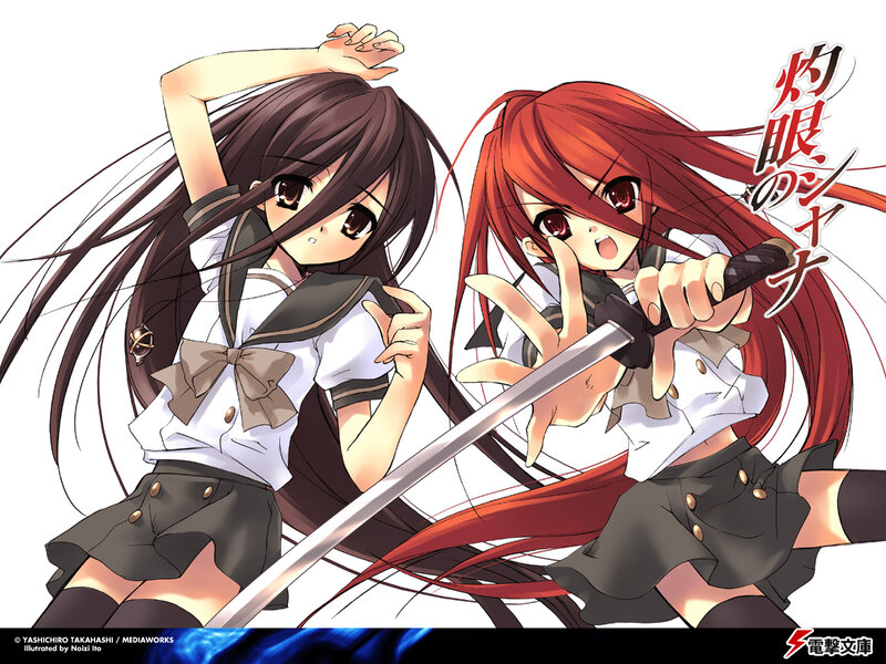 Two Girls with Swords — Red, Action