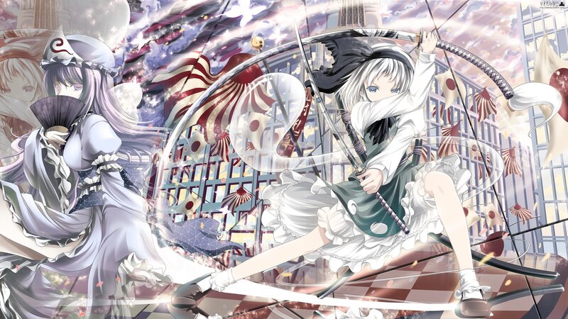 Two Girls with Swords — White, Dramatic, Anime, Fans