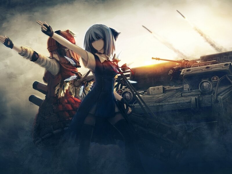 Two Girls with Tank