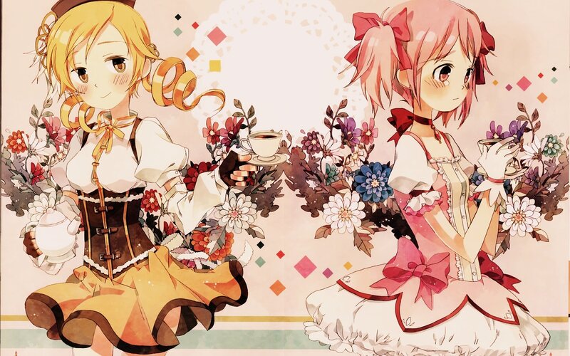 Two Girls with Tea