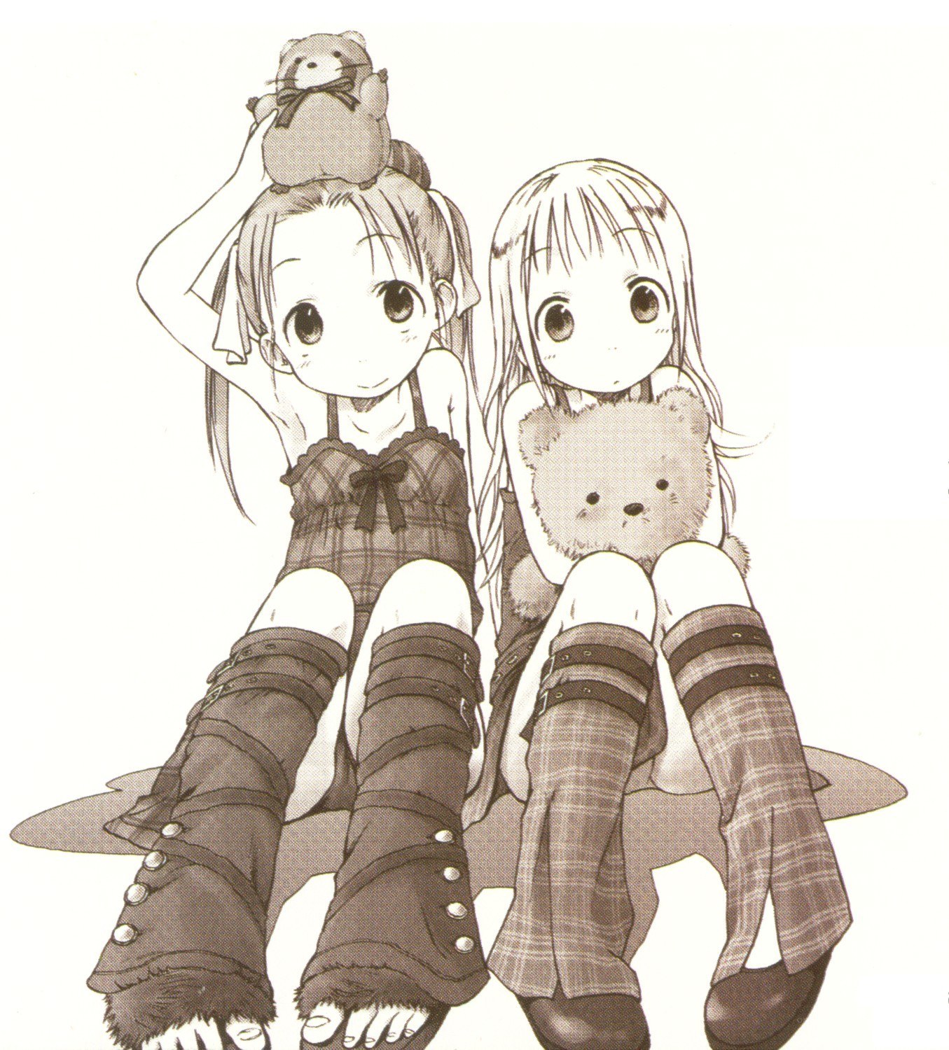 Two girls with teddy bears