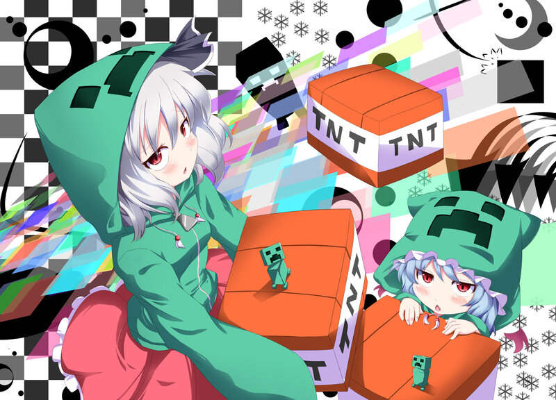 Two Girls with TNT Blocks